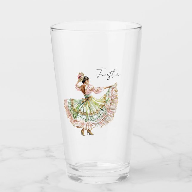 Verre Robe de danse de fiesta mexicaine (Devant)