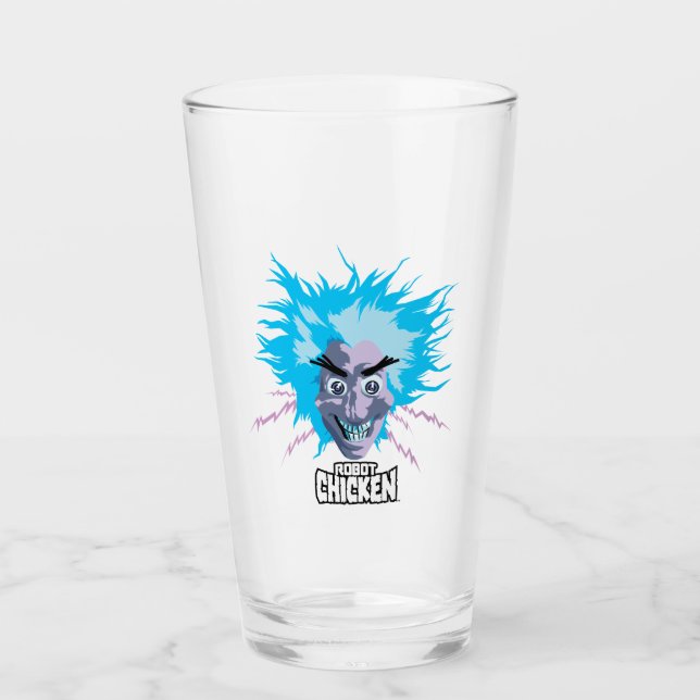 Verre Robot Chicken Scientist Head Graphic (Devant)