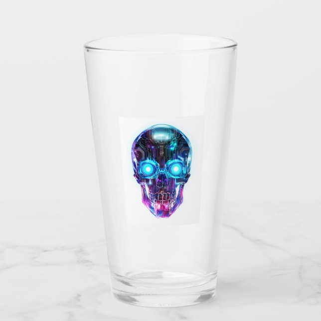 Verre Roi crâne Cyberpunk (Devant)