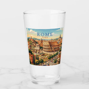 Verre Rome Italie Colisée Voyage Art Vintage