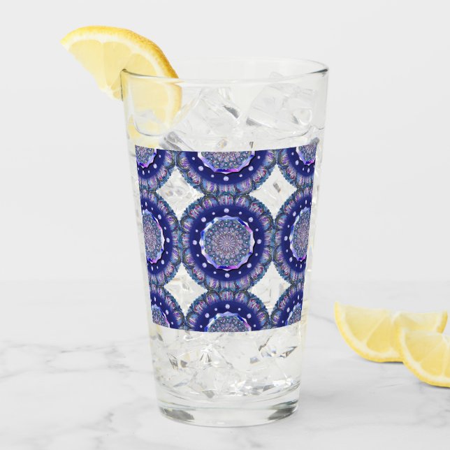 Verre Rosace bleue (Devant glace)