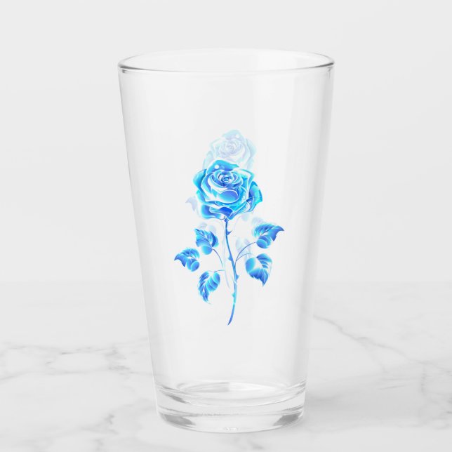 Verre Rose bleu brûlant (Devant)