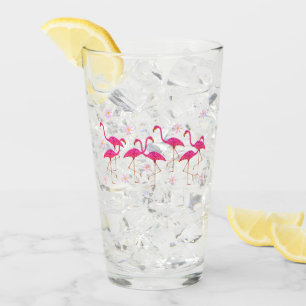 Verre rose de boissons de Flamants roses