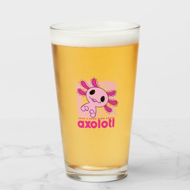 Verre Rose Juste Une Fille Qui Aime Axolotl (Devant (rempli))