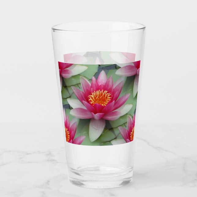 Verre Rose Lotus Water Lily (Devant)