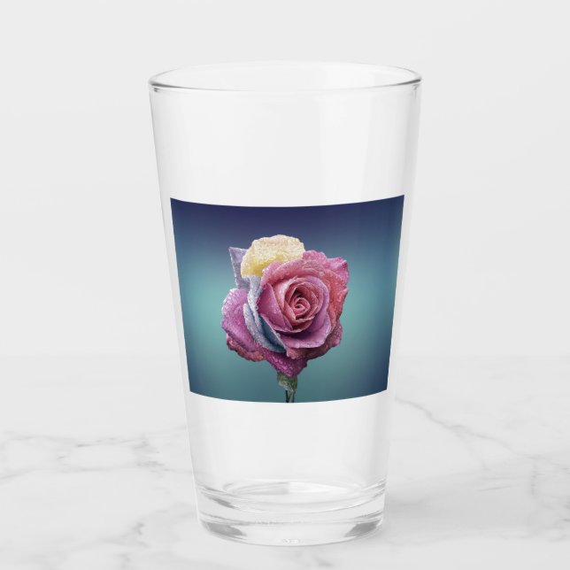 Verre Rose multicolore (Devant)
