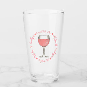 Verre rose Rosé Fête des mariées Mariage