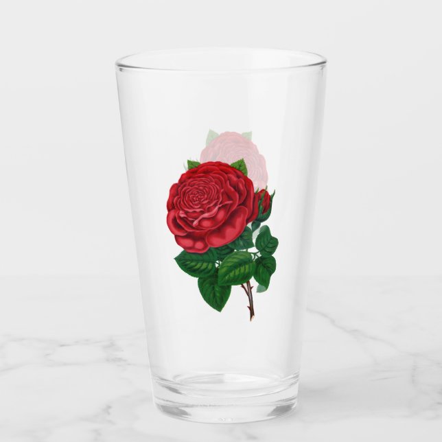 Verre Rose rouge (Devant)