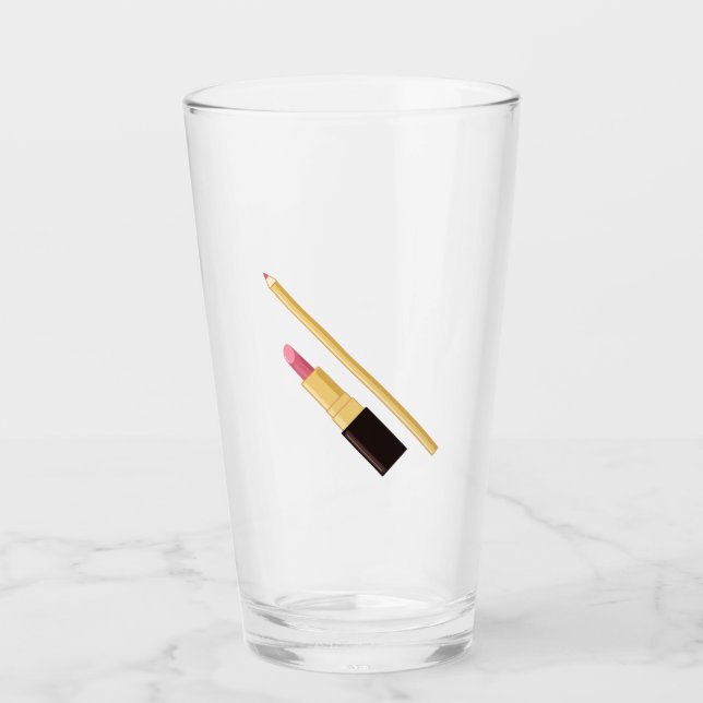 Verre Rouge à lèvres rose (Devant)