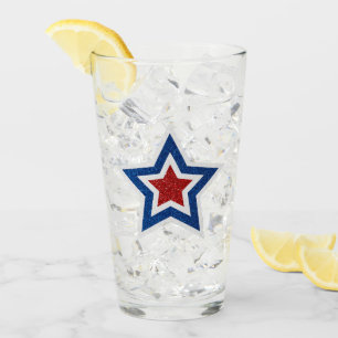 Verre Rouge, Blanc, Blue Star 4 juillet Parties scintill