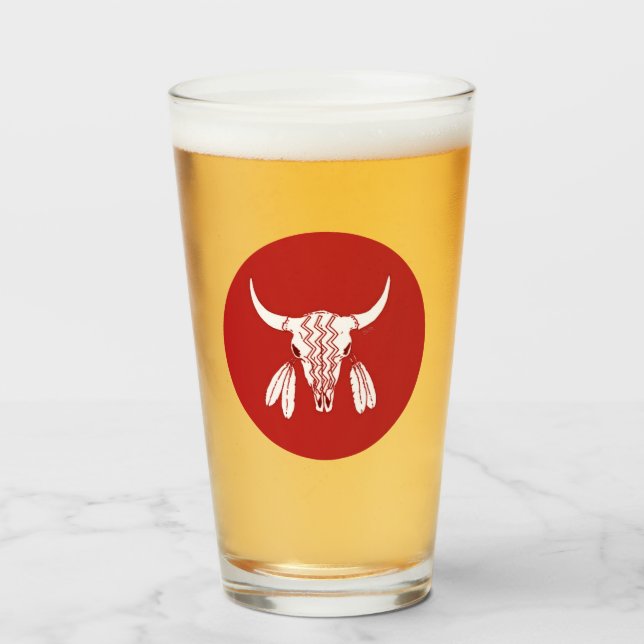 Verre Rouge Ghost Dance Buffalo (Devant (rempli))