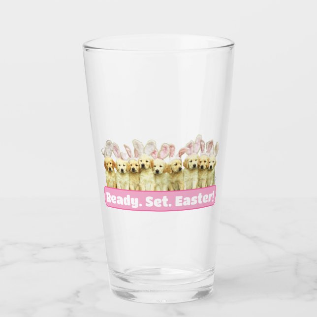 Verre Row of Puppy Bunnies (Devant)