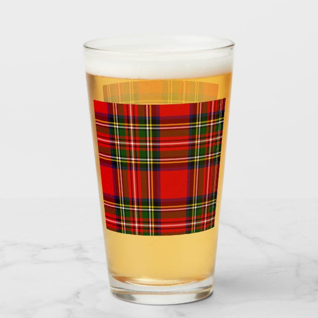 Verre Royal Stewart Clan Tartan Plaid (Devant (rempli))