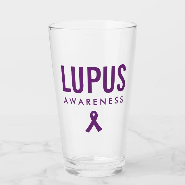 Verre Ruban de sensibilisation Lupus pourpre (Devant)