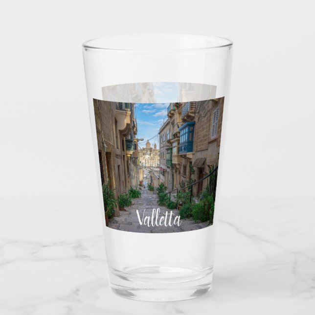 Verre Rue de pierre étroite à Malte (Devant)