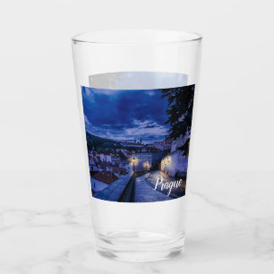Verre Rue du soir à Prague