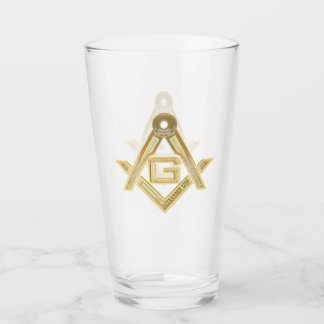 Verre Ruée d'or masonique