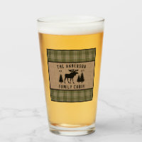 Russe Cabine de famille Moose Pine Green Plaid Bur