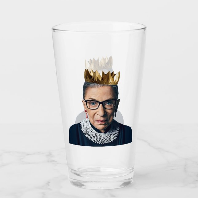 Verre Ruth Bader Ginsburg avec couronne d'or (Devant)