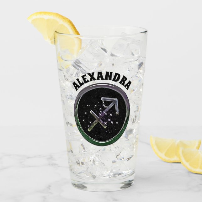 Verre Sagittaire personnalisé (Devant glace)