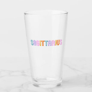 Verre Sagittaire signe du zodiaque typographie tendance