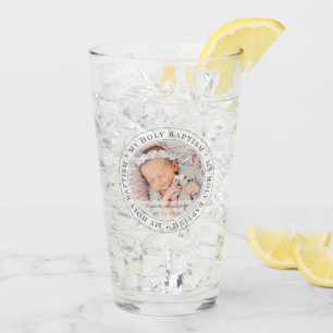 Verre Saint-Baptême Cadre simple Photo personnalisée mod