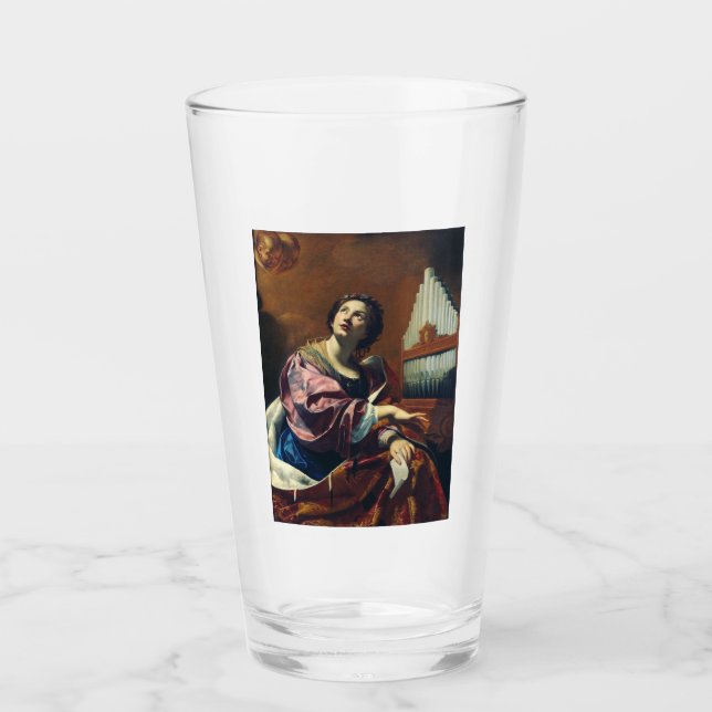Verre Saint Cecilia par Simon Vouet (Devant)