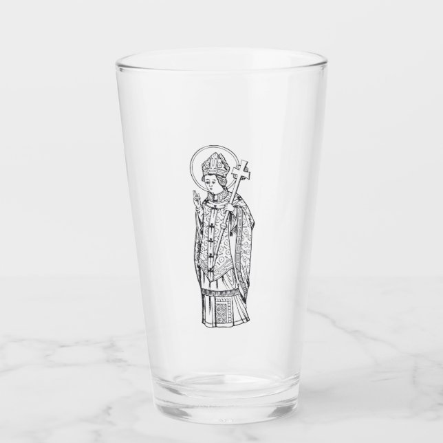 Verre Saint Deiniol Abbé et Évêque (Devant)