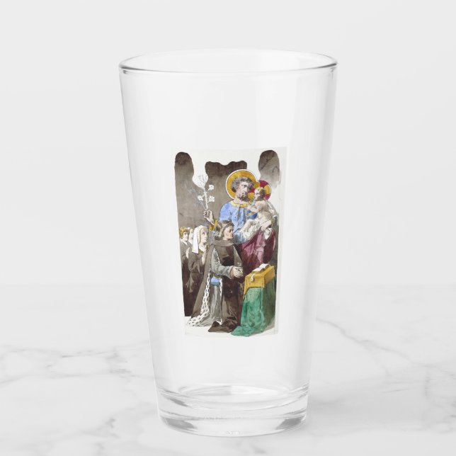 Verre Saint Joseph Patron de l'Église universelle (Devant)