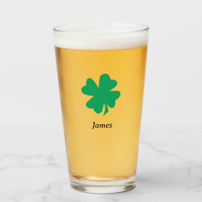 Verre Saint Patrick's Day Cadeaux Faveurs Nom personnali (Devant (rempli))