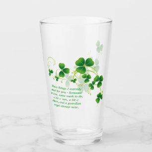 Verre Saint Patrick's Day Irish Blessing Pint Glass