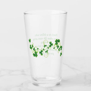 Verre Saint Patrick's Day Irish Blessing Pint Glass