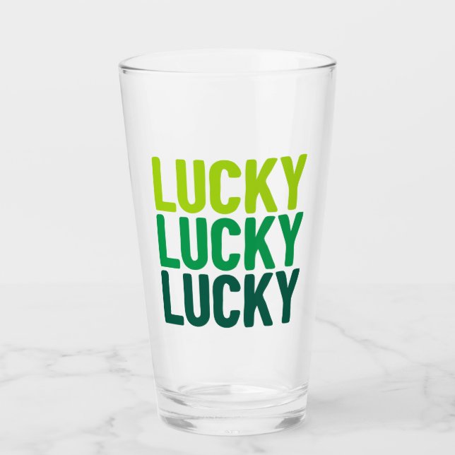 Verre Saint Patrick's Day Lucky Graphic (Devant)