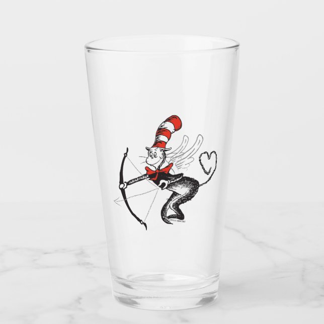 Verre Saint-Valentin de Dr. Seuss | Cupidon le Chat dans (Devant)