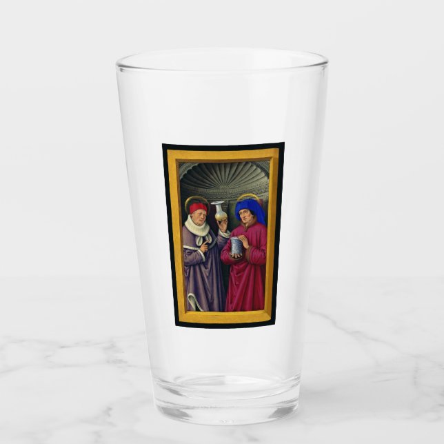 Verre Saints Cosmas et Damian par Jean Bourdichon (Devant)