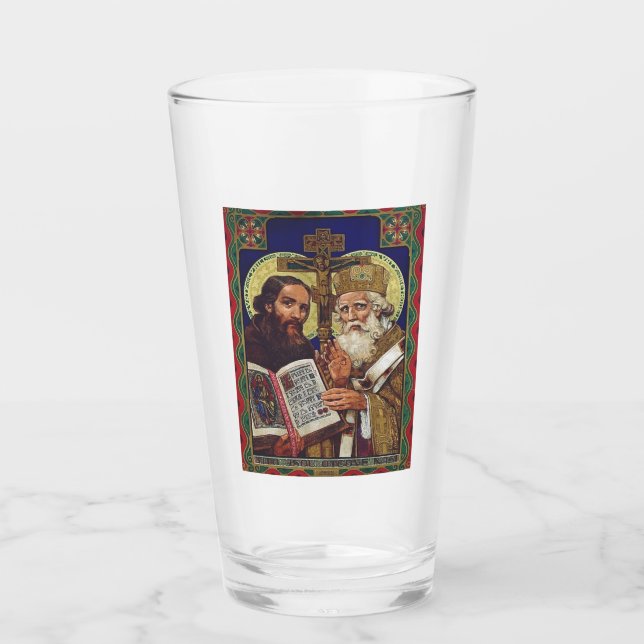 Verre Saints Cyrille et Méthode Apôtres des Slaves (Devant)