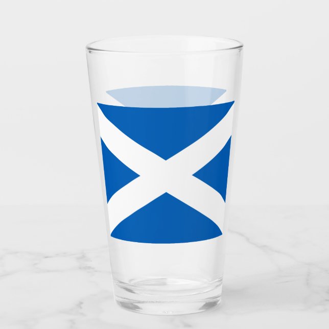 Verre Saltire ~ Drapeau de l'Ecosse (Devant)