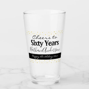 Verre Salutations à 60 ans Personnalisé Anniversaire Sho