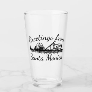Verre Salutations de Père Noël Monica CA California Pier