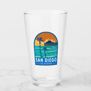 Verre San Diego California Travel Art Vintage