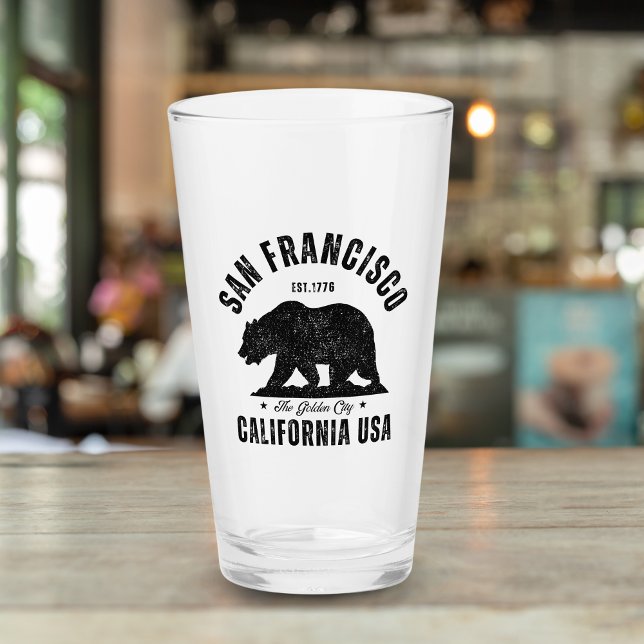 Verre San Francisco Retro California Travel (Créateur téléchargé)