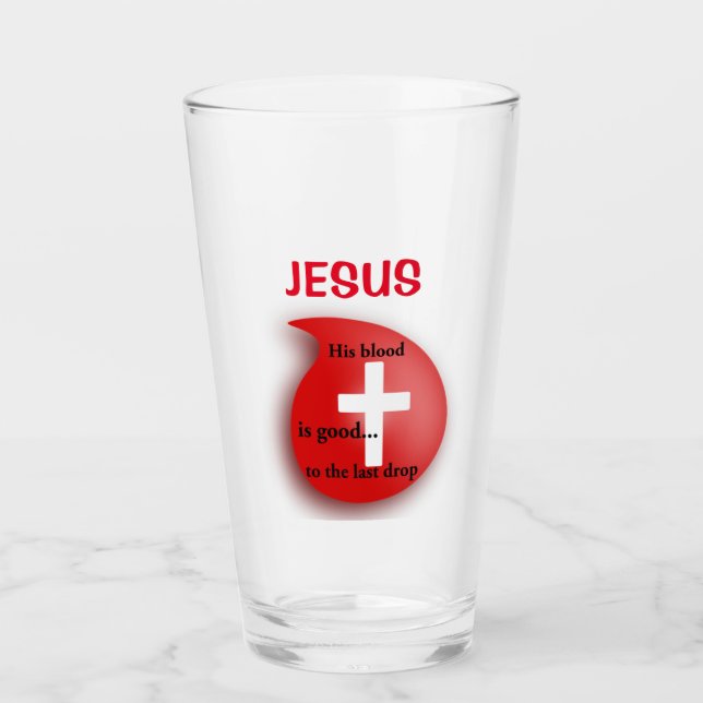 Verre SANG de Jésus Personnaliser Il ajoute nom ou initi (Devant)