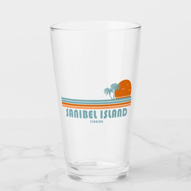 Verre Sanibel Island Floride palmiers solaires (Devant)