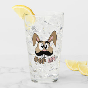 Verre Sauter sur le lapin de moustache