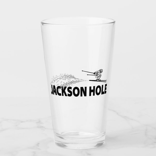 Verre Sauteur à ski de Jackson Hole Wyoming (Devant)