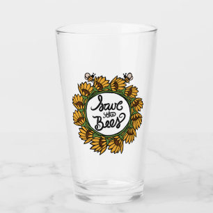 Verre Sauvez le Jour des terres des abeilles