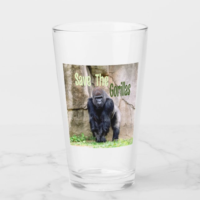 Verre Sauvez Les Gorilles (Devant)