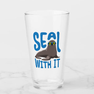 Verre Sceller avec elle Cool Sceau avec lunettes de sole