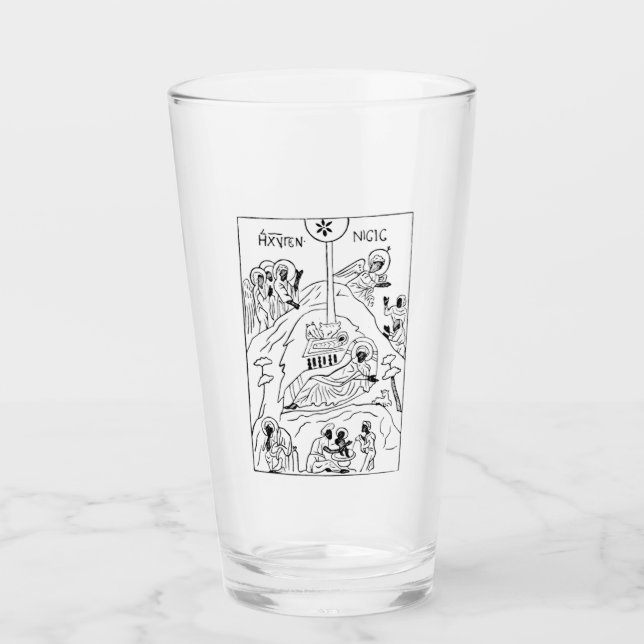 Verre Scène minimale de la Nativité orthodoxe (Devant)