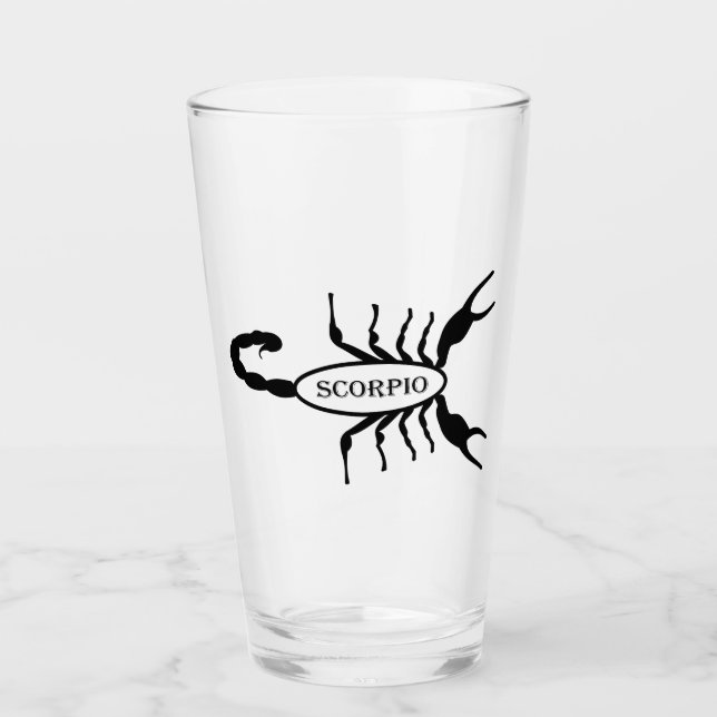 Verre Scorpio noir Scorpion étoile (Devant)